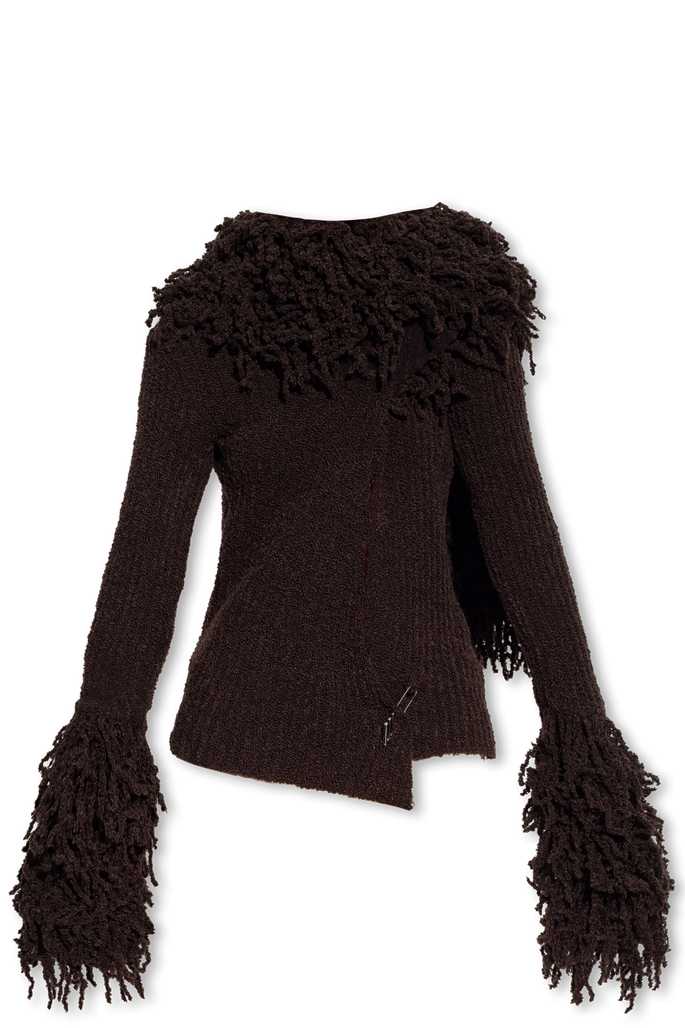 Brown Rhona cardigan with collar The Attico Vitkac Germany